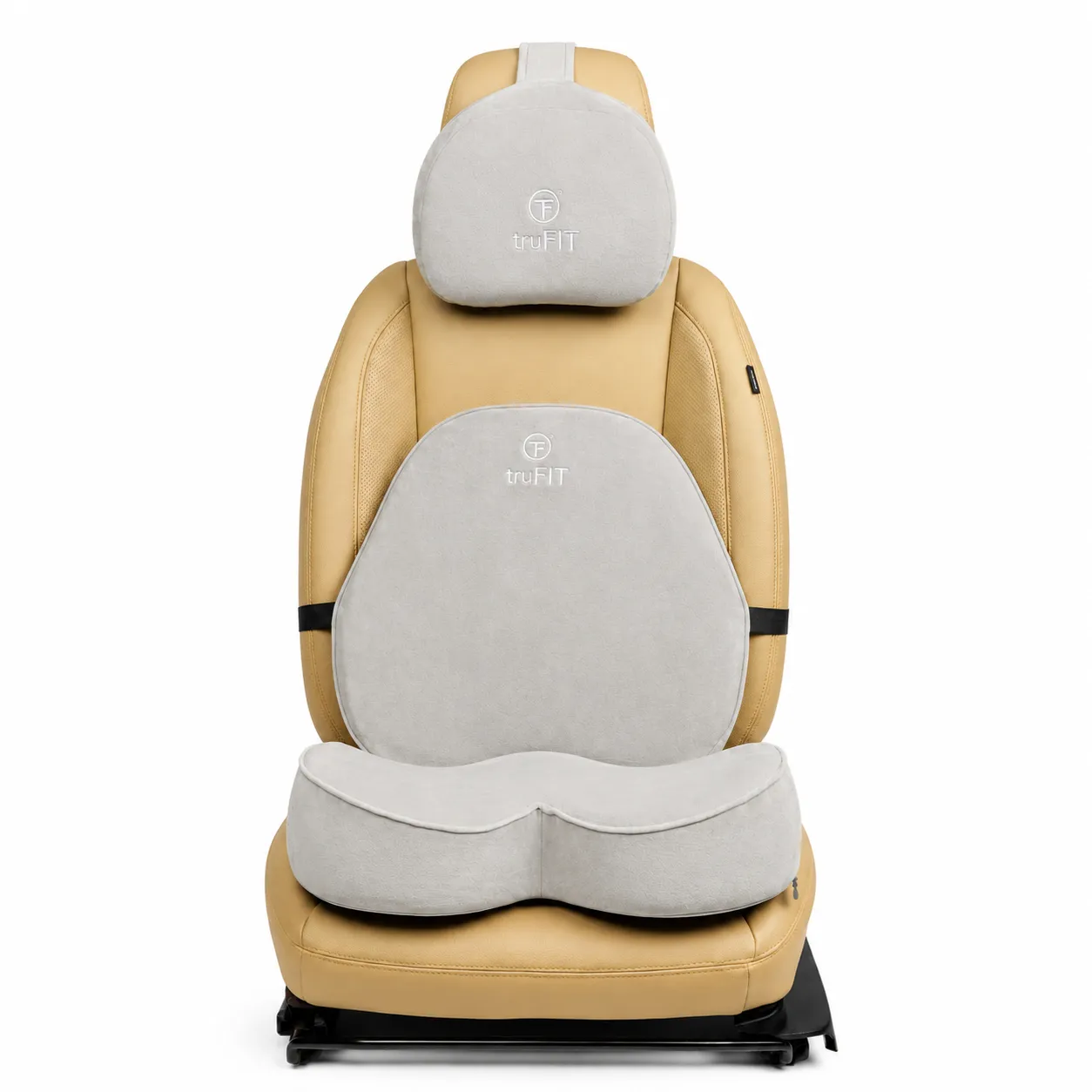 Tan Backrest, Seat Cushion & Head Rest Pillow