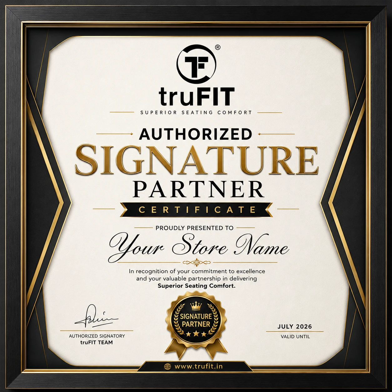 Exclusive Signature Partner Certificate